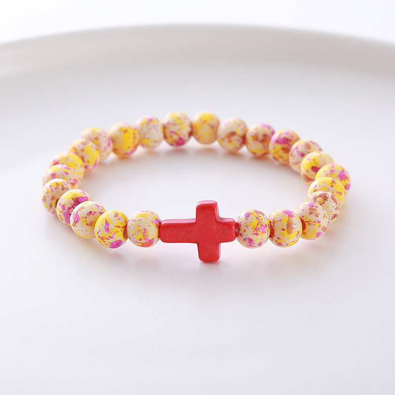 Wood Material Simple Style Classic Style Cross Wood Wholesale Bracelets