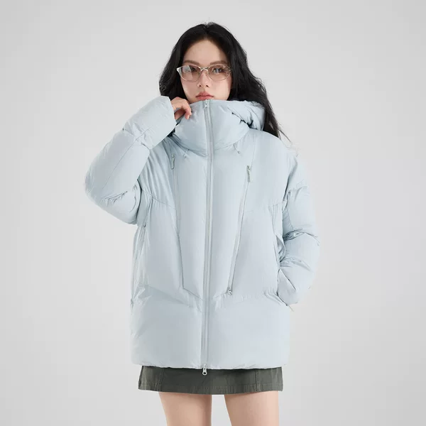 Outdoor Commuting Polyimide Tech Cotton Jacket for Men and Women, Hooded, Thickened, Windproof, Warm, Fashionable Puffer Jacket