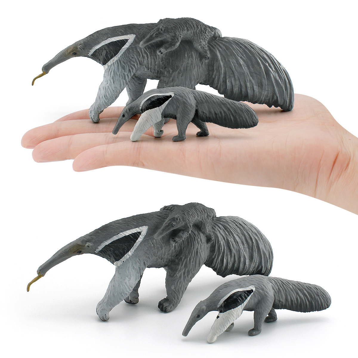 Cross-border children's cognitive static simulation of wild mammal anteater model desktop decorative ornament toy