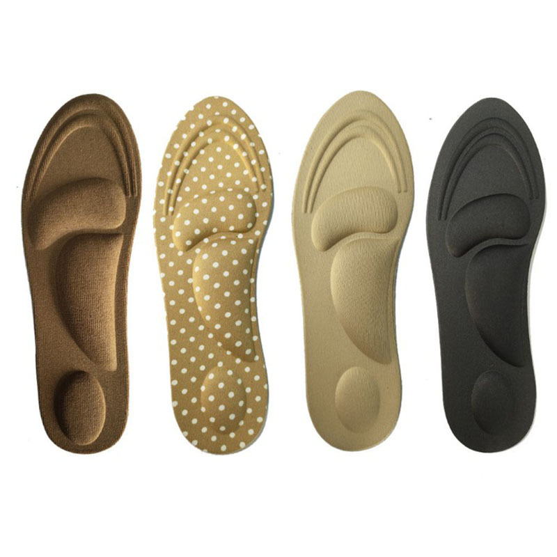 Comfortable 4D warm massage foam insoles for autumn and winter, extra-short fleece arch support pads, thickened, breathable and sweat-absorbent.