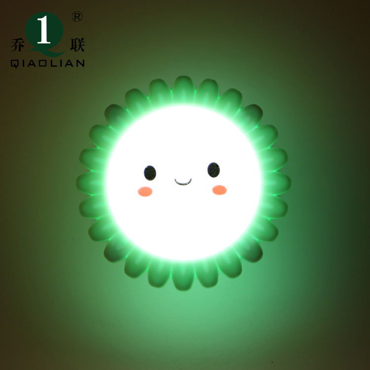 Luz de girasol con interruptor de luz de noche LED creativa de ahorro de energía enchufe de alimentación de la noche luz de noche de sueño