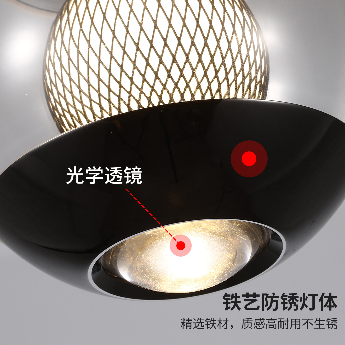 Lámpara de cama del dormitorio de lujo ligero de vidrio del restaurante pequeño candelabro puede elevarse y bajar la atmósfera de alto nivel L002