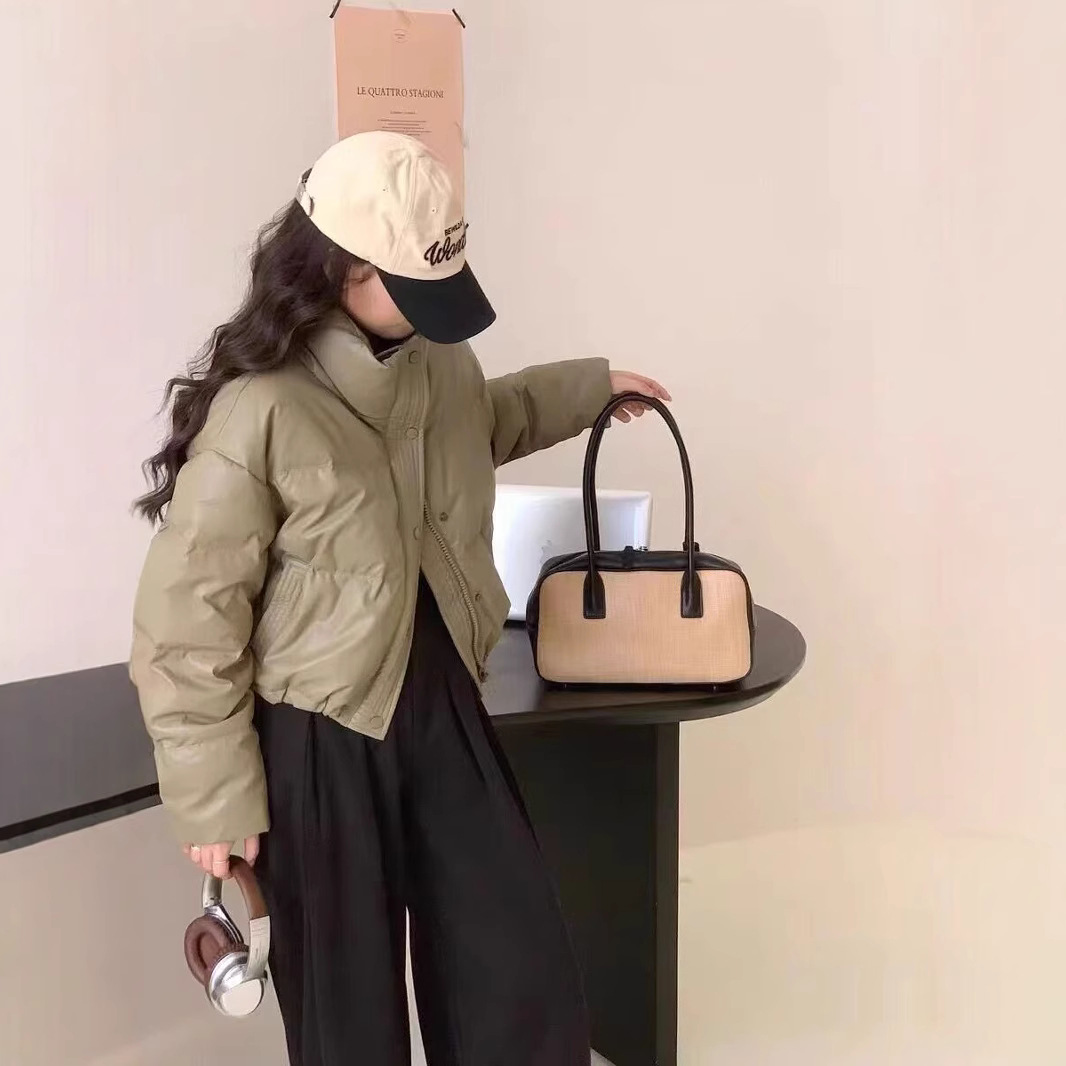 Sin lavado PU ropa de algodón para mujeres corto 2025 nuevo invierno grueso ropa de pan suelta ropa de moda de algodón chaqueta de algodón image 2