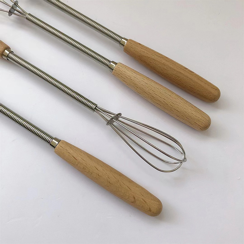 キッチンけやき家庭用ミキサーミニ手動ケーキミルク泡立て器クリーム撹拌棒ステンレス泡立て器|undefined