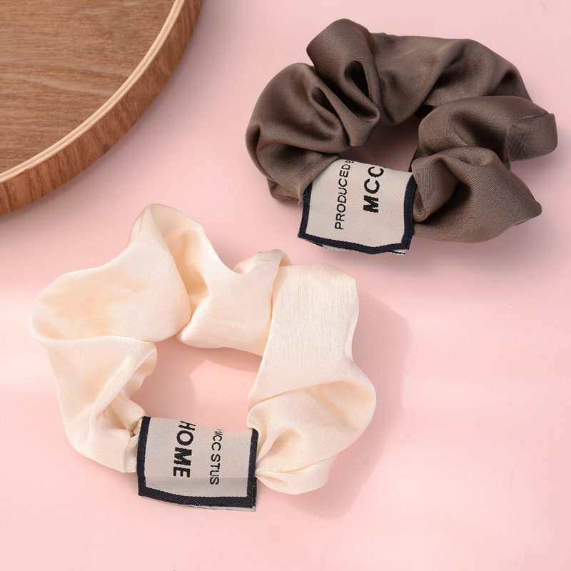1 Piece Quantity Elegant Retro Simple Style Women's Girl'S Solid Color Horse Cloth Hair Tie