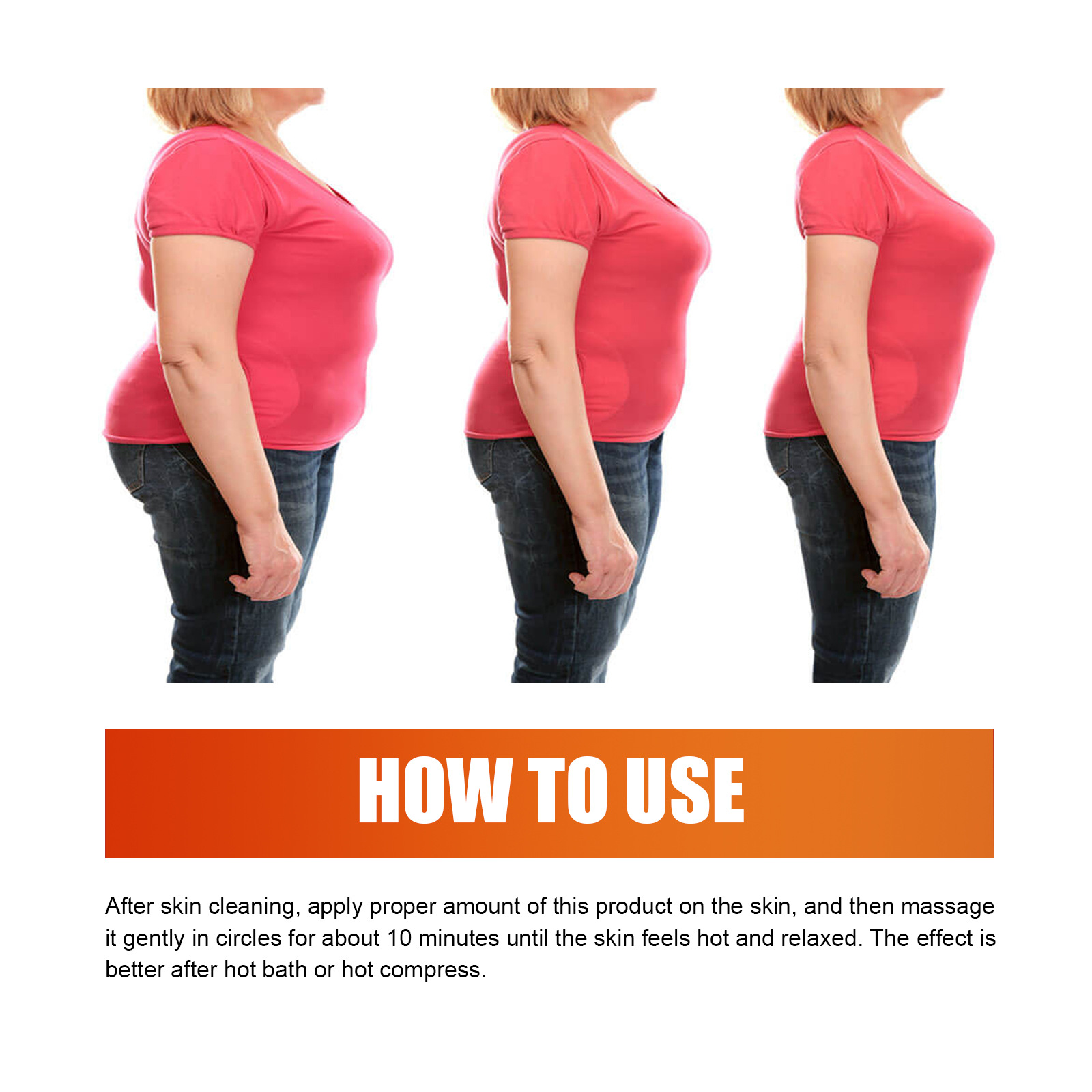 Toont curve, zweten, afslanken, hydraterende, verstevigende huid, lichaamsvormende gel_voghion.com