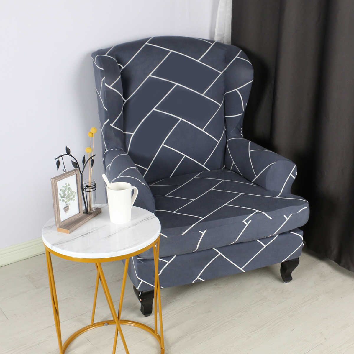 Cross-border impresión elástica Tigre cubierta de la silla cubierta de todo incluido de un solo Ala cubierta trasera del sofá cubierta del tigre sijiameng americano