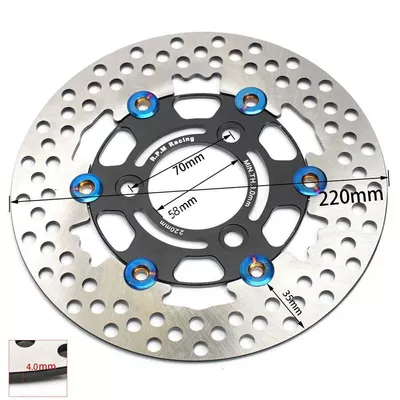 Ventilated Perforated Disc Brake Rotor | Other Electric Vehicle Accessories - black-22070