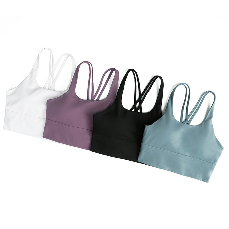 2021新款lulu运动内衣聚拢裸感美背跑步瑜伽背心健身bra瑜伽服ins