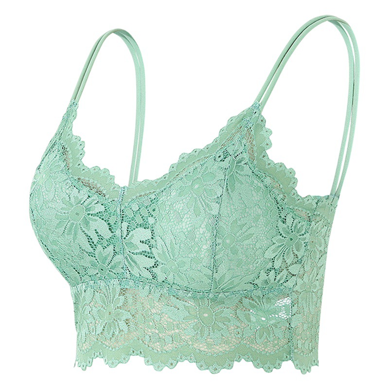 Large size cross-border foreign trade anti-slip lace beautiful back strap breast-wrapped women's underwear Amazon chest vest
