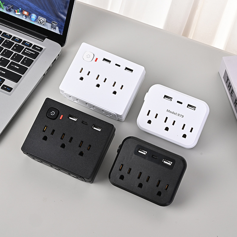 Conversión enchufe TYPE-C dos planos y un redondo estilo americano estándar americano América del Sur estilo chino-americano tierra USB de tres pines