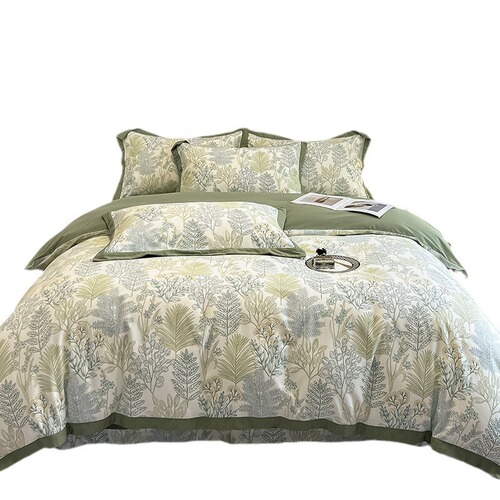 High-end thickened brushed 丨 Autumn and winter four-piece set 80-count pure cotton sheets and quilt covers American warm bedding