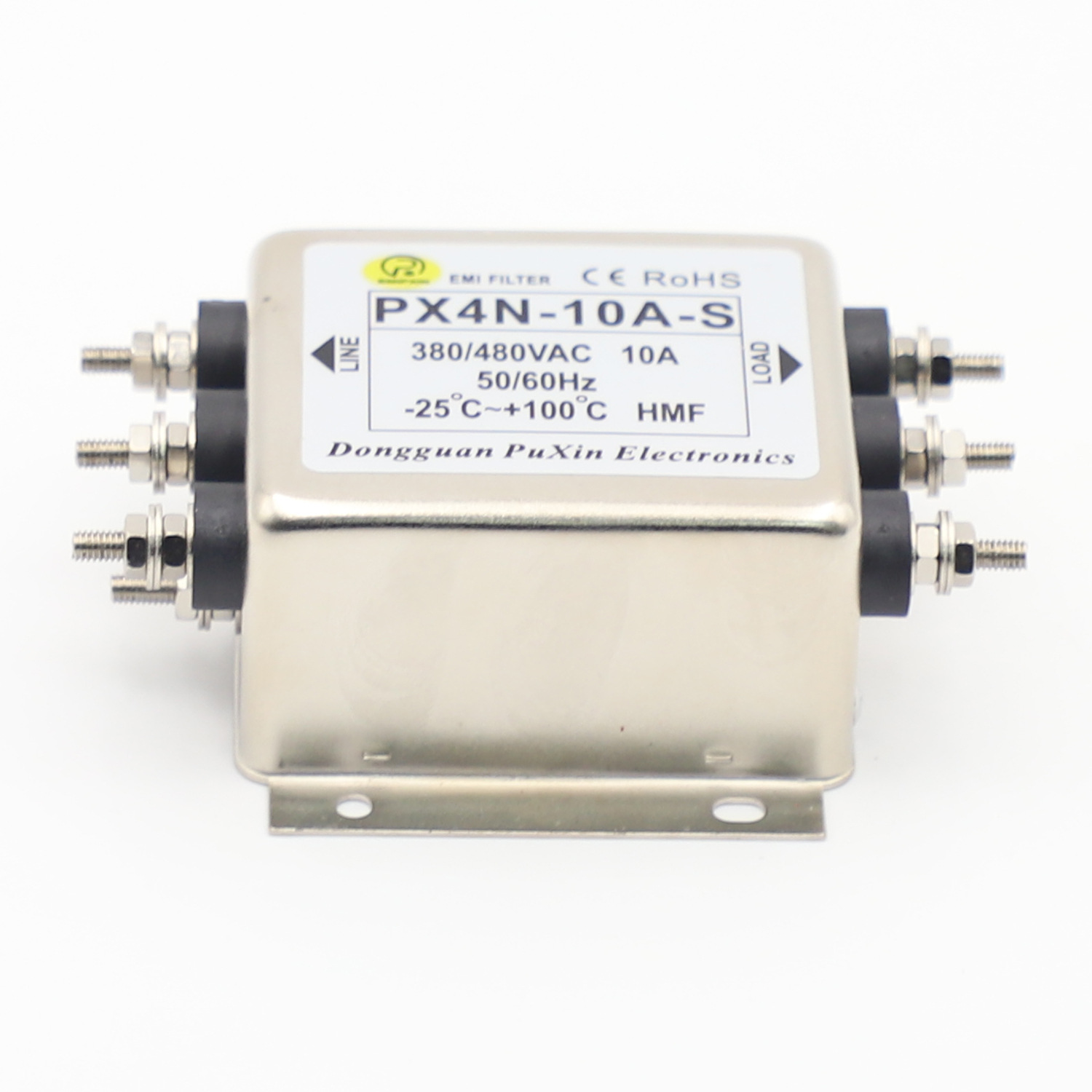 普鑫原厂电源滤波器三相三线PX4N-10A-S380V自主研发生产批量优惠