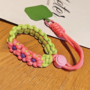 Flower Lanyard Ins Mobile Phone Rope for Men and Women Short Satchel Hanging Wrist Adjustable Length Braided Rope Universal Rope
