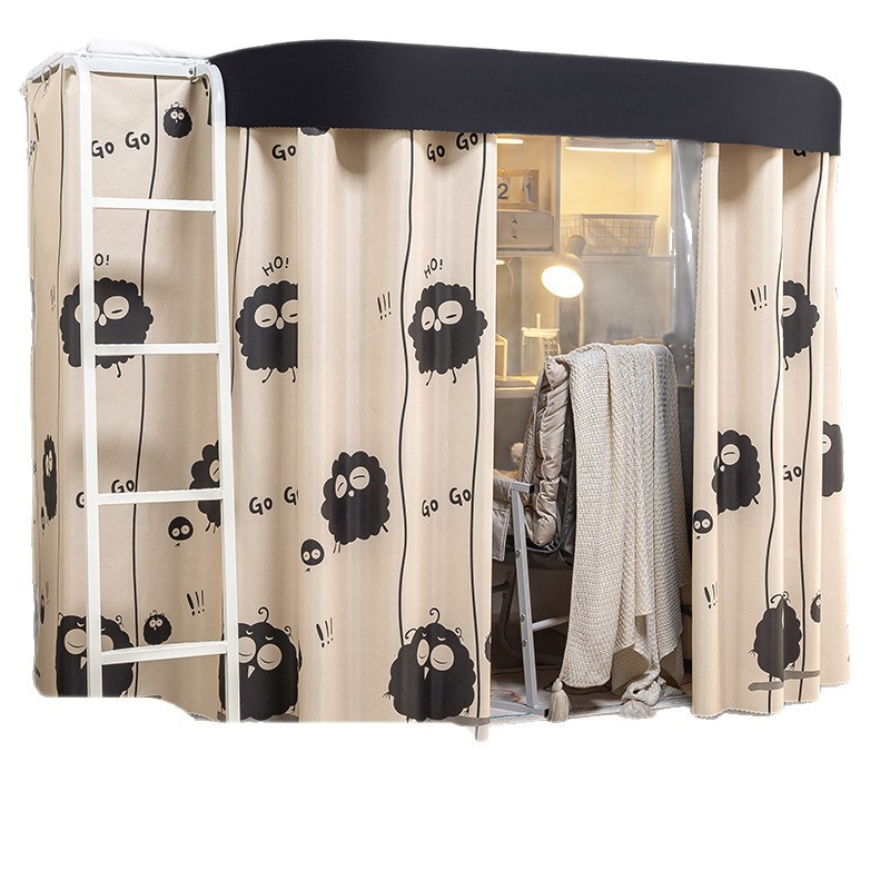 Cortina de mesa Cortina de bloqueo de mesa de dormitorio Cortina de opacas expandida en forma de U Cortina de cama de dormitorio de estudiantes Cortina de cama inferior