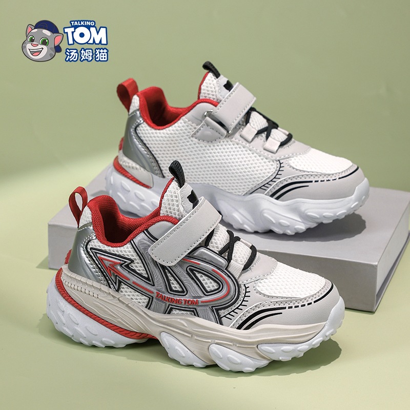Tom Cat Boys Calzado deportivo Primavera y otoño Nuevo estilo Malla Transpirable Niños de mediana edad Suela suave Zapatos para correr antideslizantes para niños