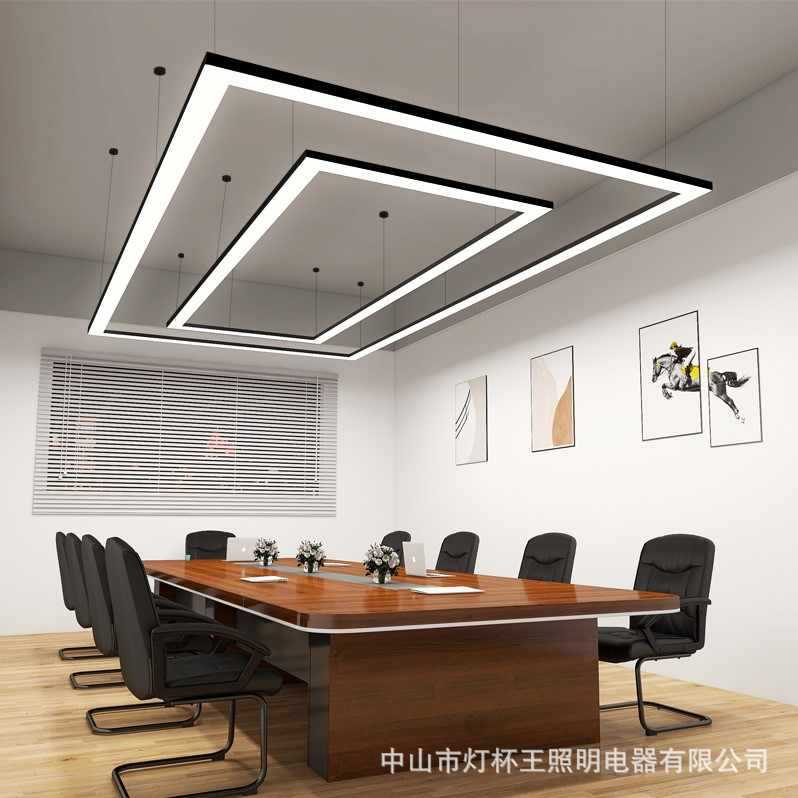 Ángulo redondeado elíptico rectangular lámpara de oficina en forma de videojuegos gimnasio sala de baile sala de billar supermercado candelabros