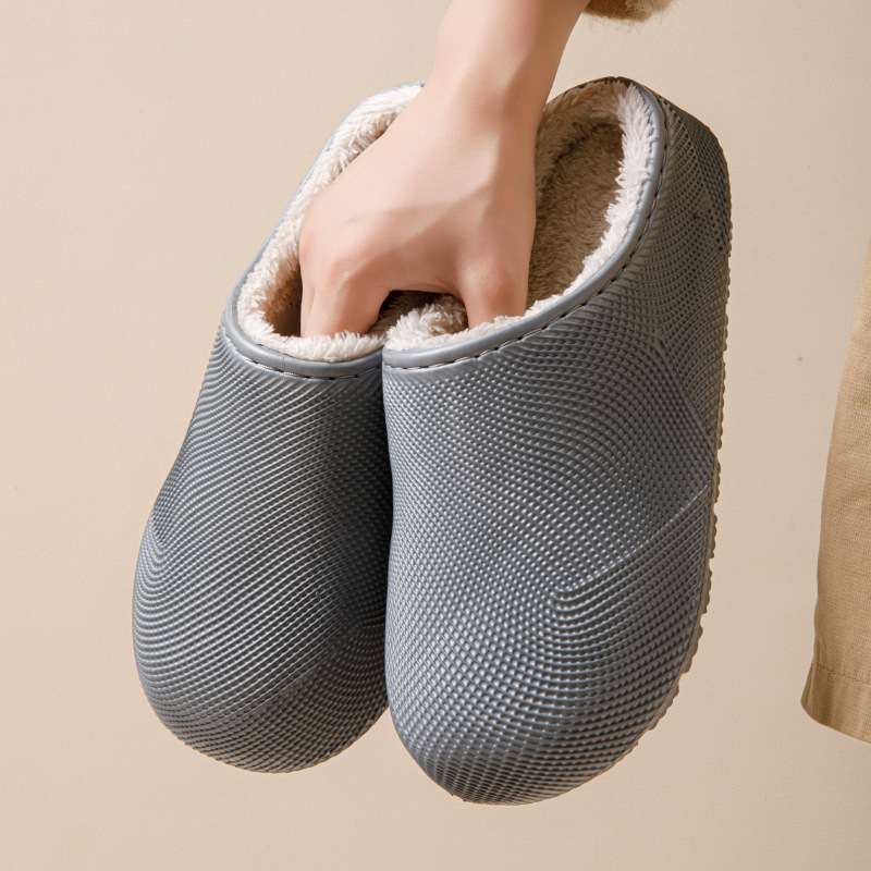 Pantuflas de Algodón de Felpa para Interior Antideslizantes y Cálidas
