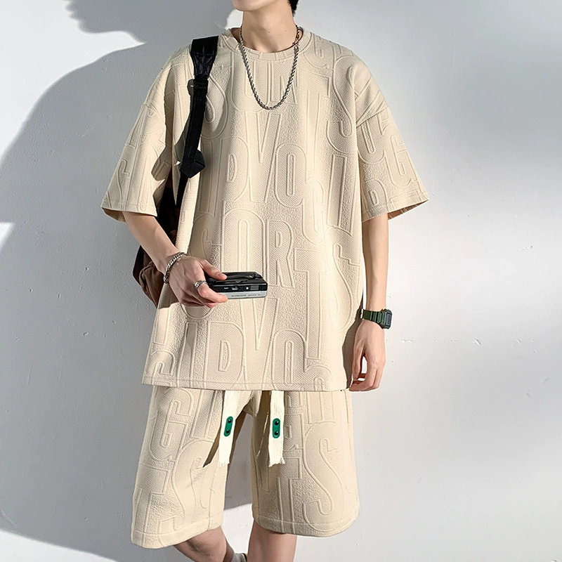 Футболка с коротким рукавом мужская Oversize, летний отдых, размеры M–3XL, повседневный набор