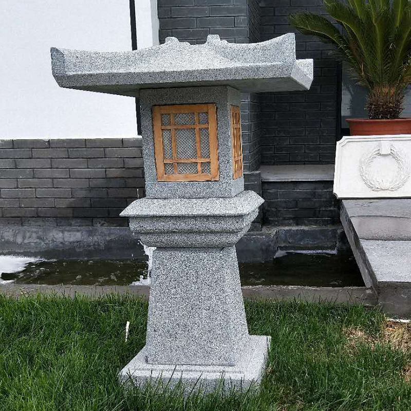 石雕石灯笼日式石灯庭院别墅园林寺庙禅意户外草坪花园酒店石灯笼-阿里巴巴