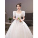 Maternity wedding dress 2024 new bridal main wedding dress plus size chubby girl pregnant belly covering French princess style large tail wedding dress