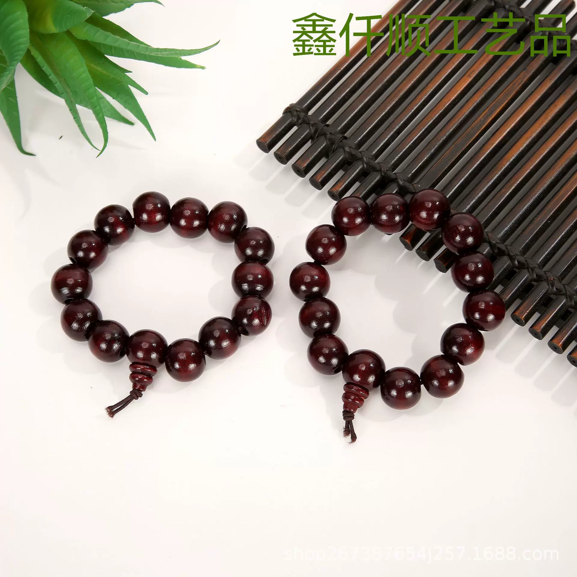 地摊热销15毫米木头烤漆仿小叶紫檀佛珠手串男士手串推礼品活动