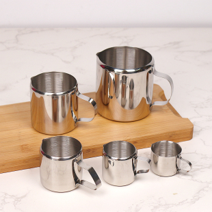 ✅ Stainless Steel Coffee Milk Cup Straight Mini Milk Cup Ounce Cup Milk Mixing Cup Milk Tea Syrup Jar for Adding Milk