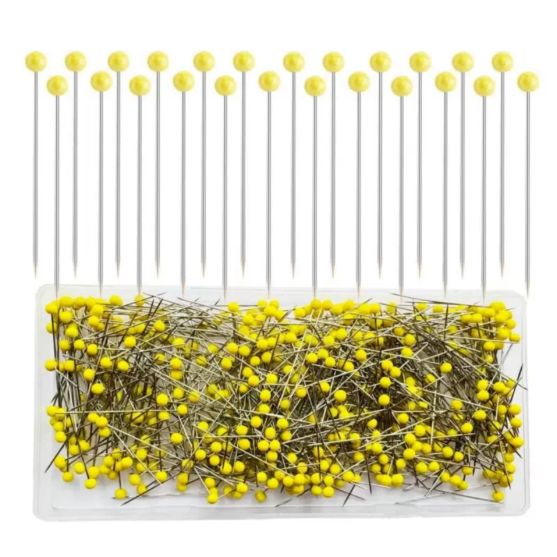 大成新品高品质加长玻璃针服装裁剪定位针大头针珠针细线径可熨烫