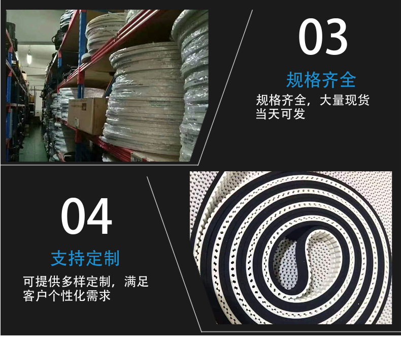 Xllhxh Seamless Integrated Food-Grade Grooved and Glued Green Fabric Stainless Steel Wire Core Synchronous Belt Conveyor Belt
