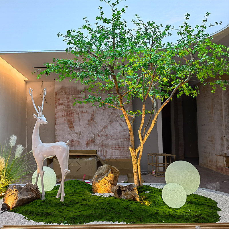 仿真吊钟树橱窗装饰马醉木绿植景观室内外北欧风摆件大型楼梯造景