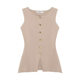 Cross-border foreign trade European and American style women's clothing 2025 new fashion vest gold button flat needle vest 4192100