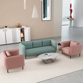 沙发+茶几;皮艺沙发;办公沙发