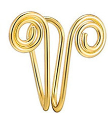 Anello senza piercing per uomo e donna, stile europeo, americano, africano, transfrontaliero, alla moda, a forma di U._voghion.com
