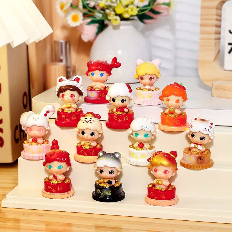 新年ギフトボックス ディディ卓上飾り かわいいフィギュア DIY樹脂工芸品 ドゥインライブ ブラインドボックス 卸売|undefined