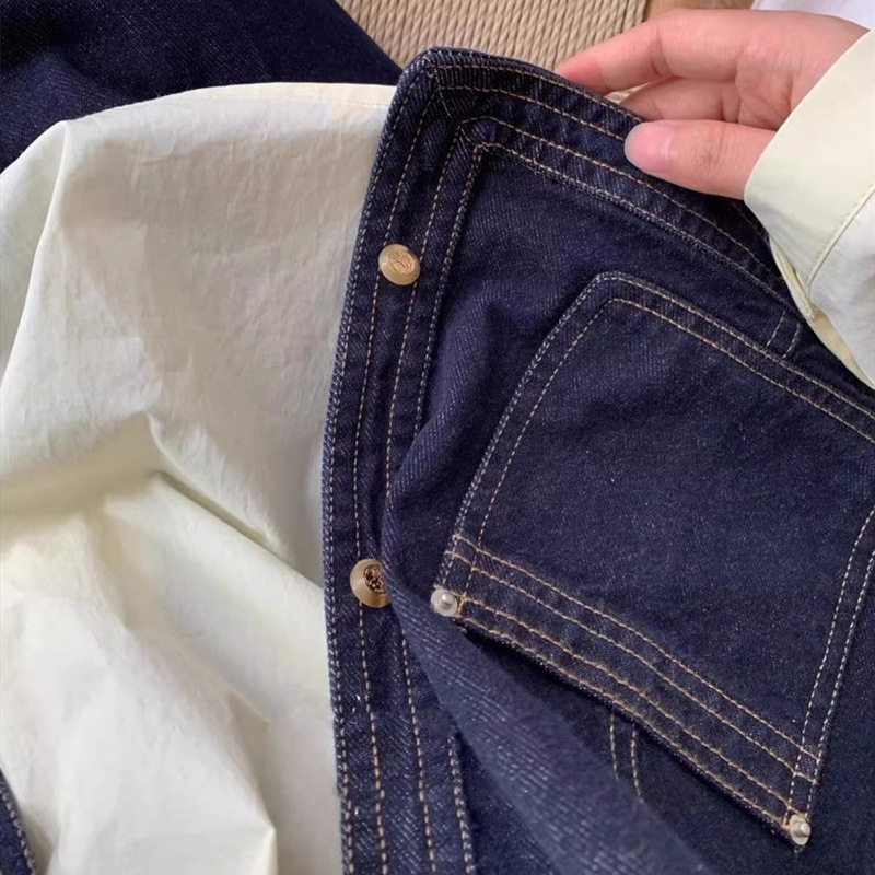 日本のレトロなデニムベストジャケット女性のための春と夏の新しいレイヤード多用途ハイエンドチョッキベストノースリーブカーディガン|undefined