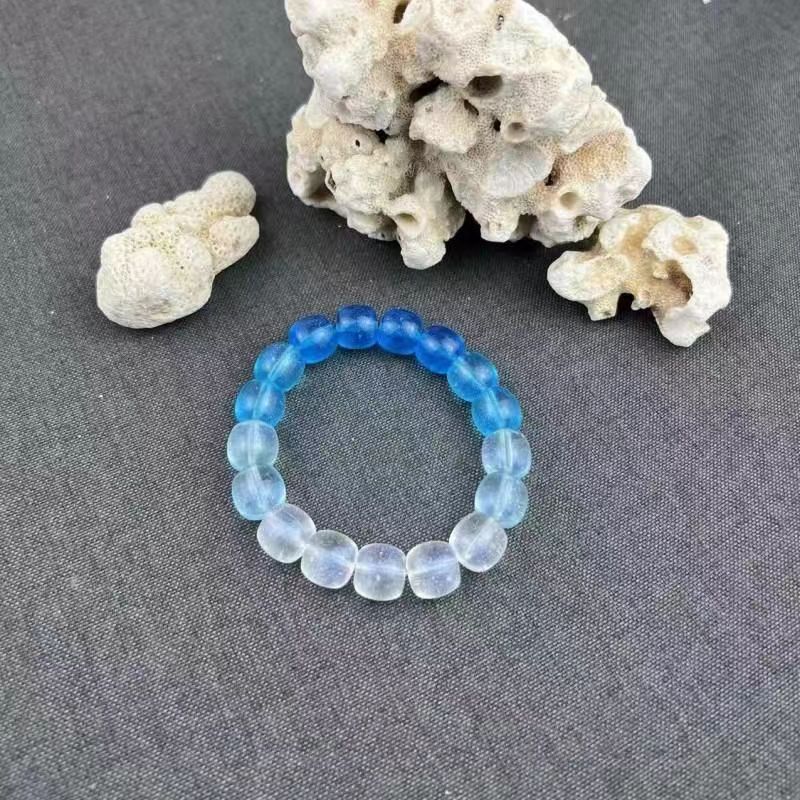 Pequeño Libro Rojo pulsera dedo-cuerda suave cielo estrellado gradiente luminoso color pulsera caliente estudiante niña placa jugando cuentas redondas para novia