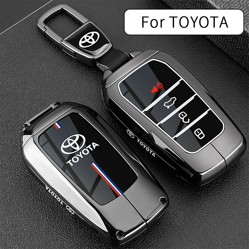 Подходящий чехол для ключа Toyota CHR Hilux Fortuner Cruiser Camry Corolla RAV4 Highlander