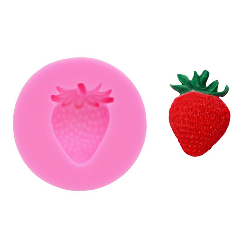 Cute Style Cute Cherry Strawberry Silica Gel Kitchen Molds 1 Piece