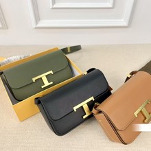 土豆丝hobo腋下金属字母小方包手提单肩斜挎翻盖法棍包空姐包女小