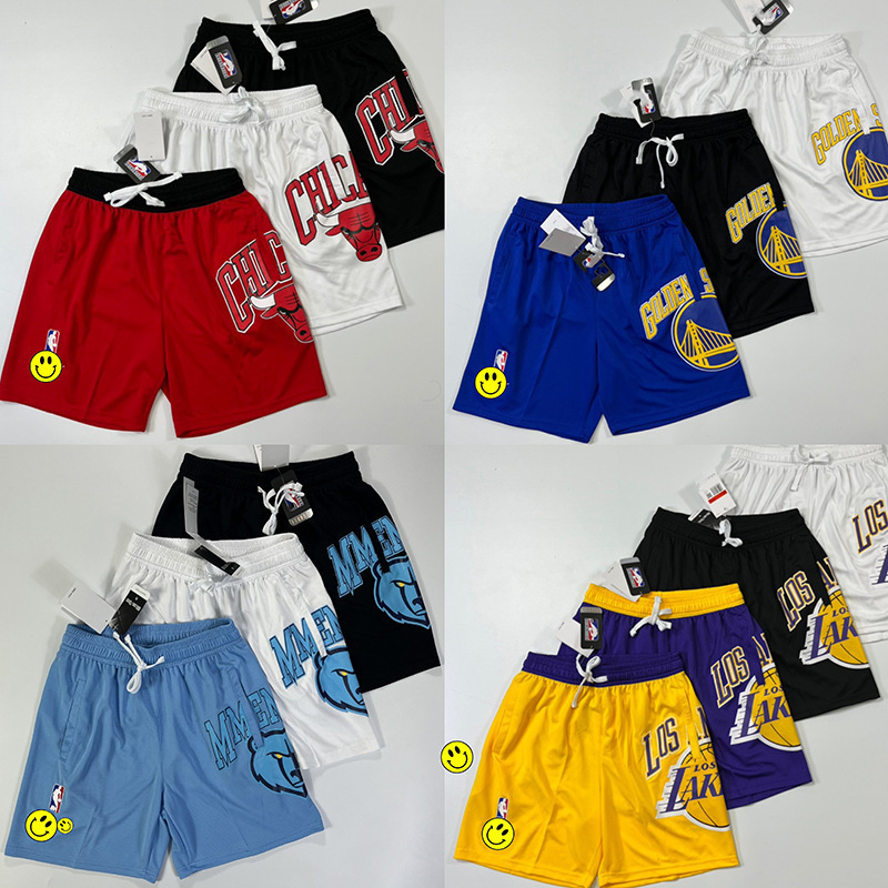 Cross-Border Basketball Pants Nba Pants Summer Quick-Dry Running Sports Pants Warriors 5-Point Pants Lakers Bulls American Style
