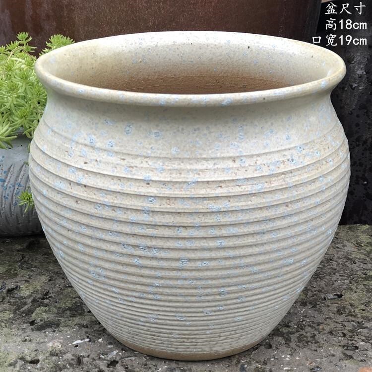 Handmade rustic ceramic flower pot, large-mouth succulent pot set, ceramic planter, breathable ceramic large-diameter flower pot for green plants and flowers
