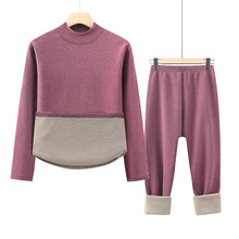 奶奶秋冬保暖内衣套装中老年女装妈妈秋衣秋裤两件套加绒加厚冬装