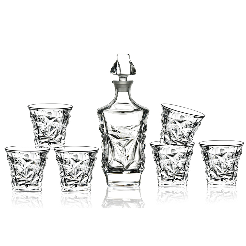 金像 850ml威士忌醒酒器礼品套装 意大利精致玻璃酒杯套装7件套