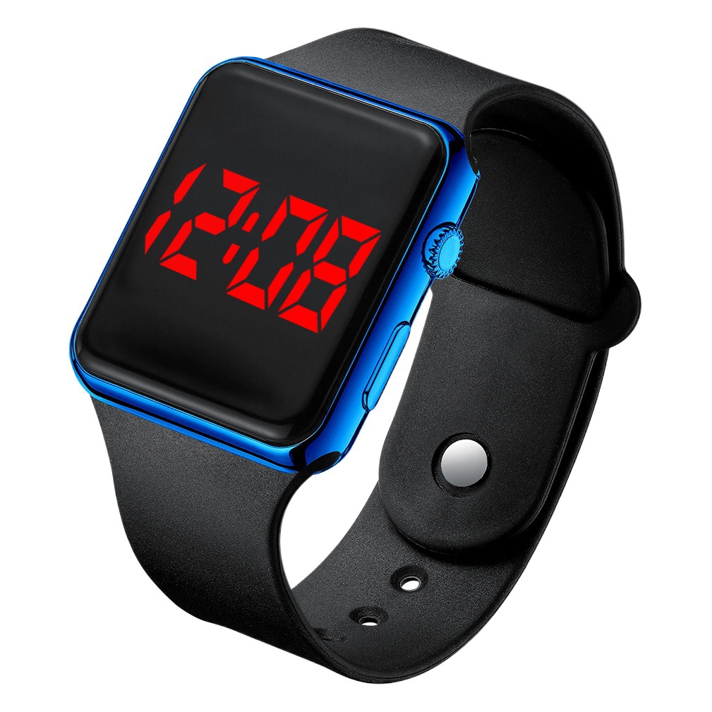 Cross-border hot selling LED electronic watch fashion electroplating square student couple outdoor sports bracelet watch in stock wholesale