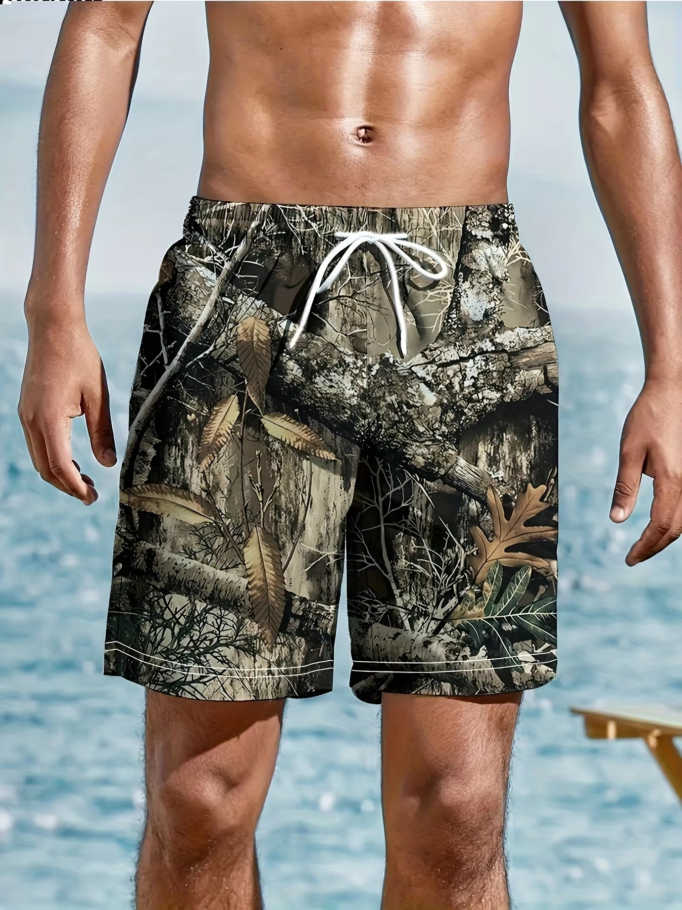 Men's Shorts Camouflage Quick Drying Loose Fit Beach Trunks_voghion.com