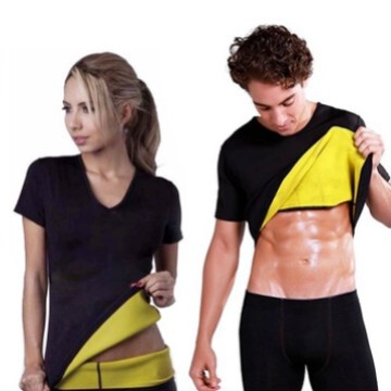 Men's and women's short-sleeved neoprene diving material sweat suit self-heating body shaping clothes fitness sports vest Men's and women's short-sleeved neoprene diving material sweat suit self-heating body shaping clothes fitness sports vest