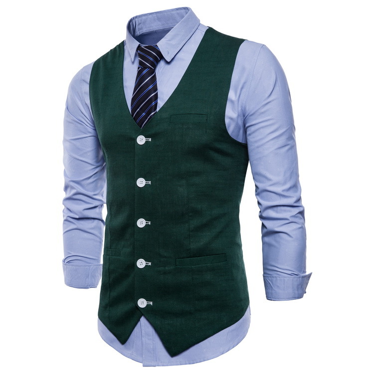 2024 spring and summer new item linen thin style simple multi-color casual men's vest_voghion.com