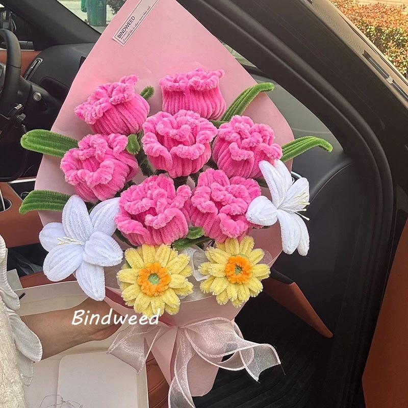 Guangzhi's bouquet of flowers for Mei Ya diy handmade twist stick rose material bag 520 plot person creative gift Guangzhi's bouquet of flowers for Mei Ya diy handmade twist stick rose material bag 520 plot person creative gift