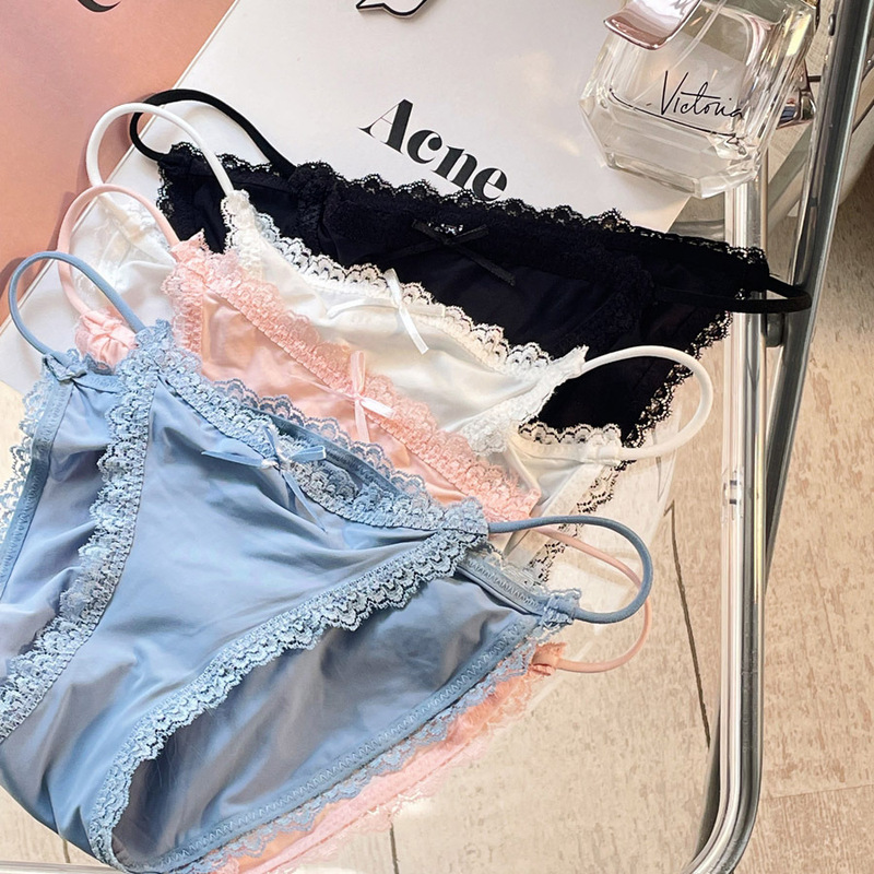 脚長下着、細ストラップビキニ、セクシーアイスシルク、欧米純情レース、シームレス速乾ガールズブリーフ|undefined