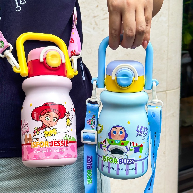 Toy Story portable taza de agua para niños doble taza de agua portátil de alto valor de visualización de los estudiantes de acero inoxidable 316